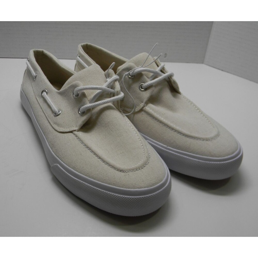 Kinetic Energy Women's Cream Boat Shoes Casual Laced Slip On Size 6 NWOT